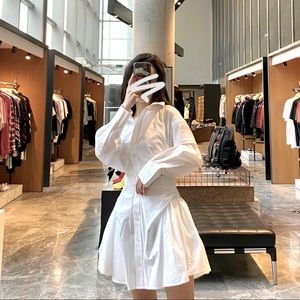 Alexander Wang White Pulled Dress